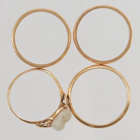 Diverse guld, defekt/gravyr, 18K 11,4g.