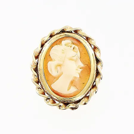 Enstaka örhänge med camé, 11x13mm, stopp saknas, 18K Vikt: 0,9 g