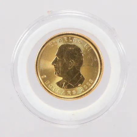 Guldmynt Canada, Ø15,½mm, fine gold, 999.9/ 24K, Vikt: 3,2 g