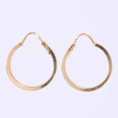 Ett par örhängen creoler Ø18mm, bredd 2,5mm, italienska stämplar, 18K Vikt: 2,1 g