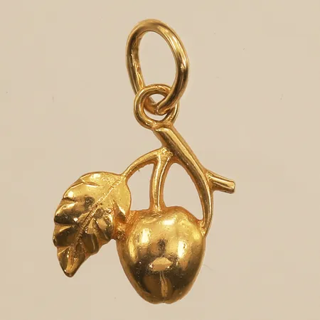 Hänge äpple, längd 20mm, bredd 9,9mm, 18K  Vikt: 1,1 g