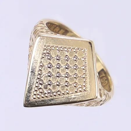 Ring stl 17½, bredd 3-18mm, 18K Vikt: 3,6 g