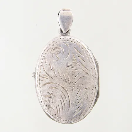 Hänge/Medaljong med dekor, 34x20mm, silver 925/1000 Vikt: 4,8 g