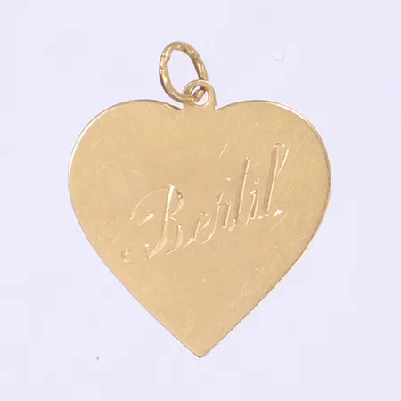 Hänge hjärta 20x20mm gravyr 18K Vikt: 1,5 g