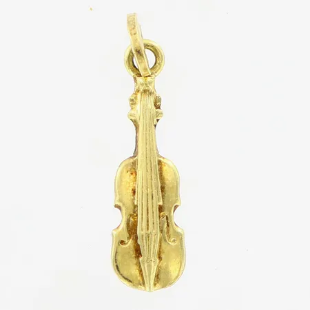 Hänge violin, ca 23mm, 14K  Vikt: 0,6 g