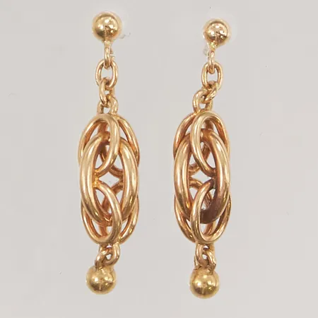 Ett par örhängen 22mm, en snurrebuss saknas, 18K 2,9g.