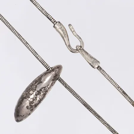 Halscollier ormlänk längd 38cm bredd 2-32mm silver 925/1000 Vikt: 15,8 g