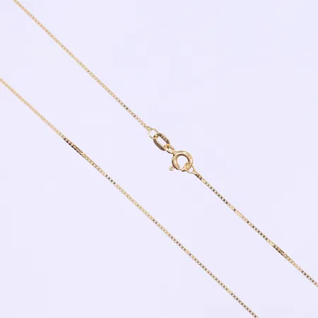 Halskedja Venezia längd 38cm bredd 1mm 18k Vikt: 1,8 g