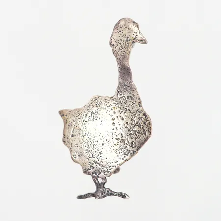 Brosch David Andersen, anka, 47x25mm, Norge, silver 925/1000 Vikt: 5,2 g