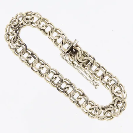 Armband Bismarck 18cm bredd: 10mm, säkerhetskedja, Silver 830/1000 Vikt: 26,3 g