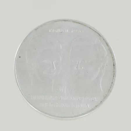 Silvermynt 50kr kungaparet, 925/1000  Vikt: 27,2 g