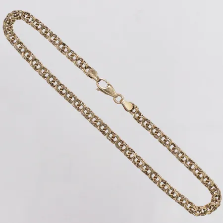 Armband Bismarck, 23cm, bredd 3,8mm, 14K  Vikt: 6,7 g