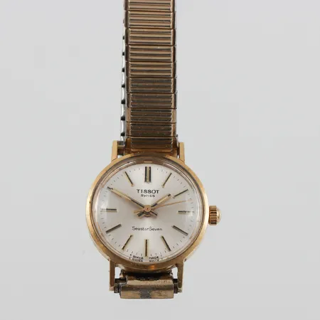Damur 18k Tissot Seastar Seven,gravyr,fungerar ej,diameter 21.7 mm. Vikt: 0 g