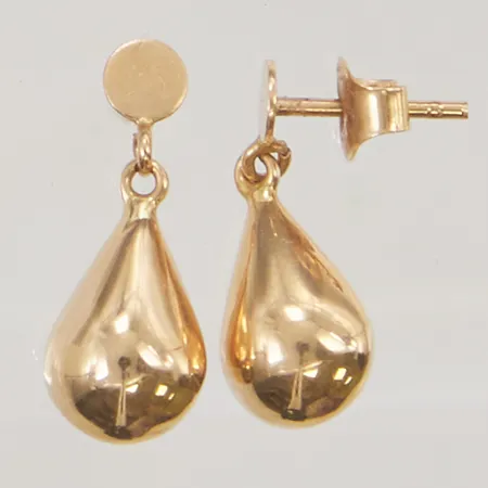 Ett par örhängen "droppar" 19mm, 18K 1,7g.
