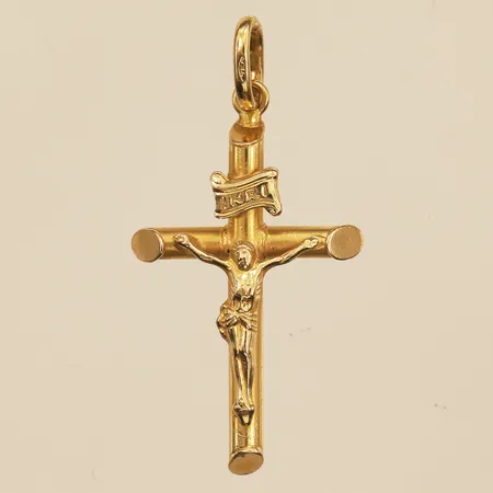 Hänge Krucifix, längd 33mm, bredd 16,5mm, 18K  Vikt: 2,2 g