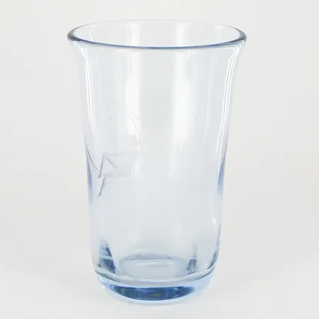 Vas slipad dekor, höjd: 20cm, okänd formgivare Skickas med paket.