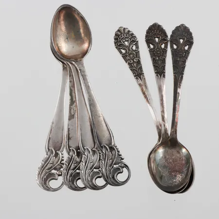 Diverse skedar Silver 830/1000. Vikt: 74 g