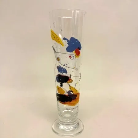 Ölglas, "Mus får en idé", Lasse Åberg, ca Ø6,5cm, höjd ca 22cm