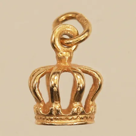 Hänge krona, längd 11mm inklusive ögla, bredd 6,3mm, 18K  Vikt: 0,5 g