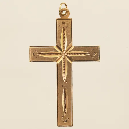 Hänge kors, längd 60mm, 35mm, 9K Vikt: 5,5 g