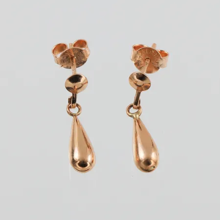 Parörhängen droppar 18k,höjd ca 18 mm. Vikt: 1,2 g