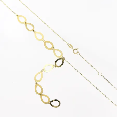 Collier, 45cm, knuta på länk, 18K Vikt: 1,6 g