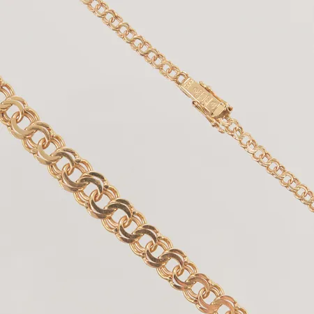 Collier Bismarck 47,5cm, bredd:3,7-mm, 18K 22,6g.