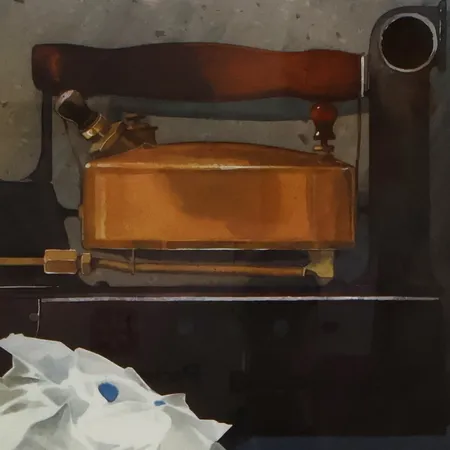 Offsettryck Åke Arenhill ur serien Strykjärnet, Rammått: 40x50cm, bildmått: 29x42cm, signerad med blyerts Skickas med paket.