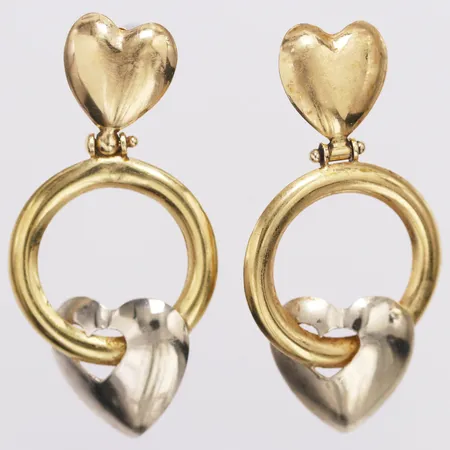 Ett par örhängen tvåfärgade, 40mm, 18K  Vikt: 5,2 g