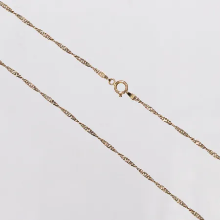 Kedja Singapore, 45,5cm, bredd 1,6mm, 14K  Vikt: 2,4 g