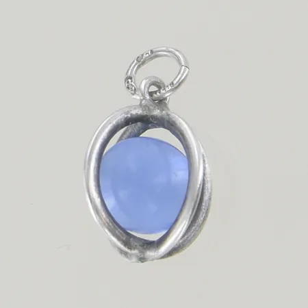 Hänge med sten, längd 1,5 cm, silver 925/1000 Vikt: 1 g