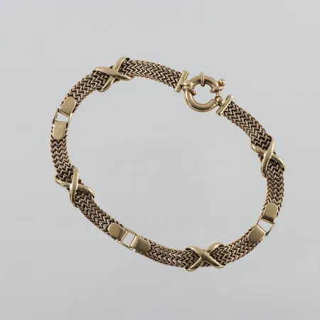 Armband 14k,längd ca 19 cm,bredd 7 mm. Vikt: 12,4 g