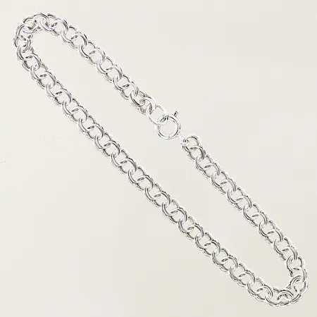 Armband Bismarck, längd 18,5cm, bredd 4,7mm, GHA, silver 925/1000 Vikt: 4,6 g