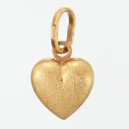 Hänge hjärta borstat guld 18x10mm, 18K Vikt: 1,1 g