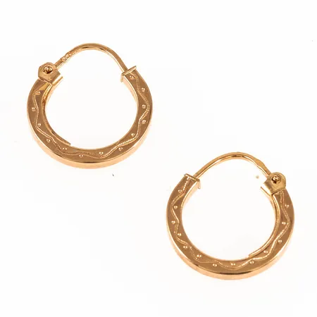 Creoler Ø 14 mm i 18K guld. De är 2 mm breda och väger 1,5g. 