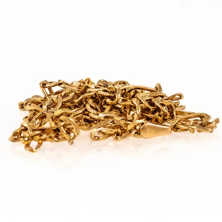 Defekt kedja i 21K guld. Vikt: 3,8g. 