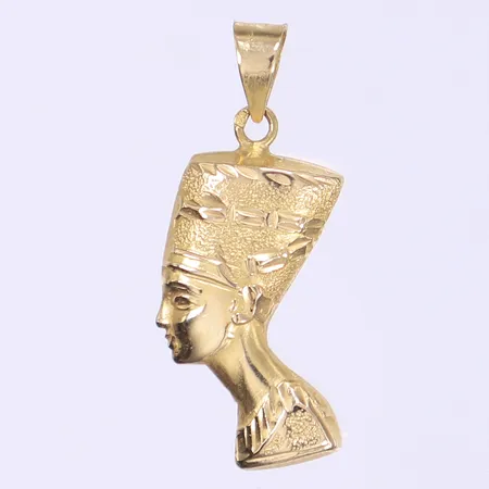 Hänge Nefertiti längd inkl ögla 35mm bredd 15mm 18K Vikt: 2,9 g