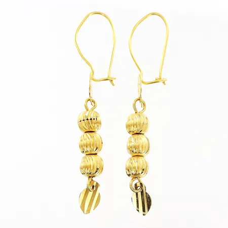 Ett par örhängen, 51mm, skeva krokar, 21K Vikt: 3,8 g