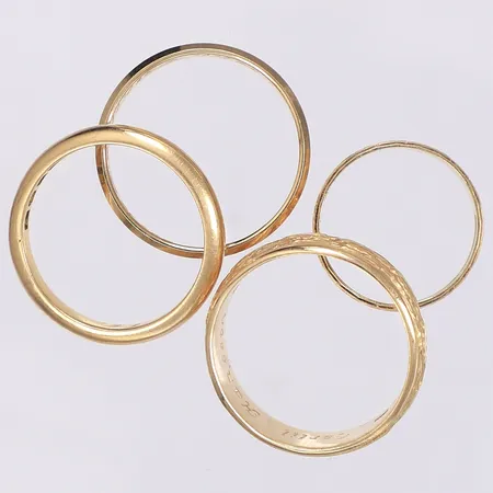 Parti graverade ringar, 18K Vikt: 22,5 g
