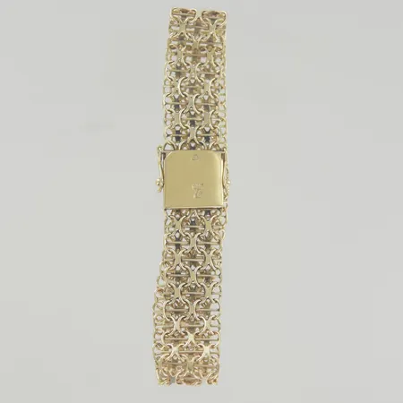 Armband X-länk med stav, längd 19, cm bredd 12,3 mm, 18K Vikt: 15,9 g