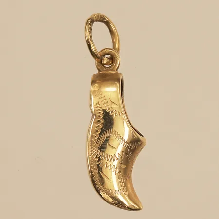 Hänge sko, längd 22mm, bredd 6,4mm, 14K  Vikt: 0,6 g