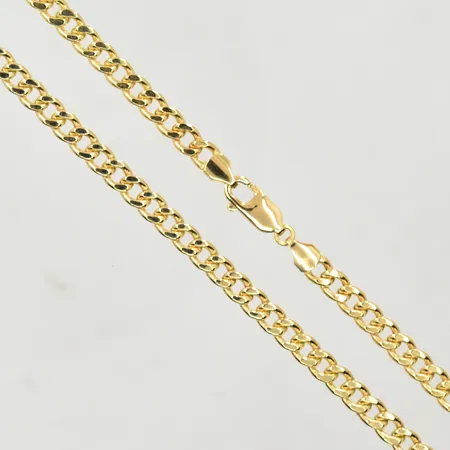 Kedja Pansar, GHA, längd 55 cm, bredd 5 mm, ihåliga länkar, 18K. Vikt: 17,9 g