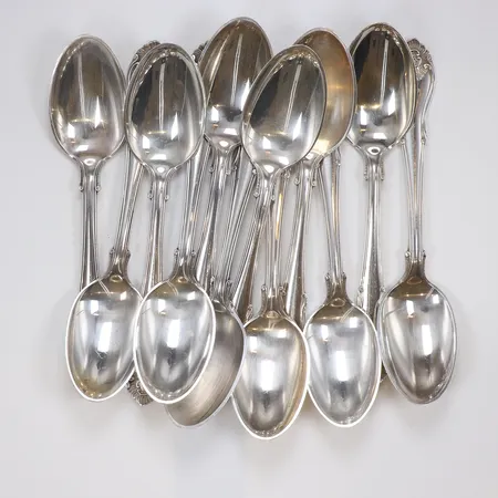 12 matskedar, 17cm, silver, 830/1000 Vikt: 663,1 g