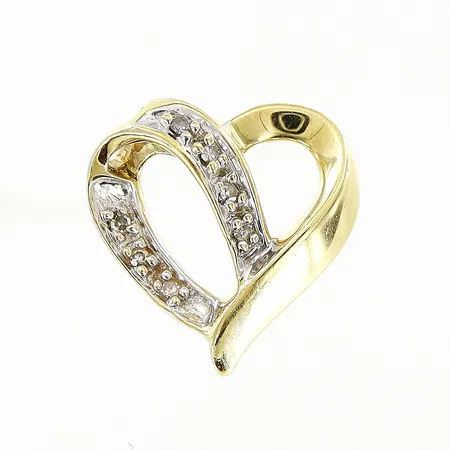 Hänge hjärta med diamanter 8 x ca 0,005ct, 13x13mm, GHA, 18K Vikt: 1,4 g