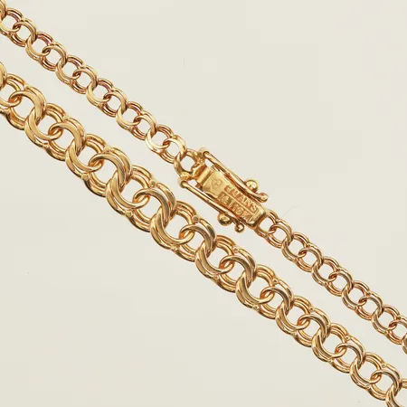Collier doserad Bismarck, längd 44cm, bredd 3,4-6,3mm, 18K  Vikt: 10,4 g