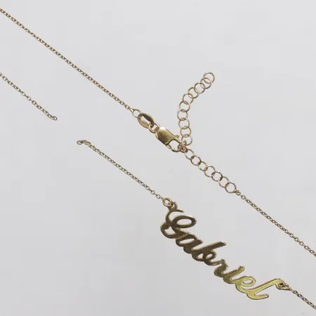 Collier namnhänge Gabriel, defekt av, förgyllt, 925/1000 silver Vikt: 3,3 g