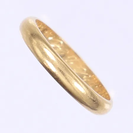 Ring slät stl 20¼ bredd 3,5mm gravyr 18K Vikt: 4,8 g