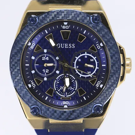 Herrur Guess Ø45mm, quartz, dag/datum, 24h-visning, stål, U1049G9, C612140051, nyskick, med box