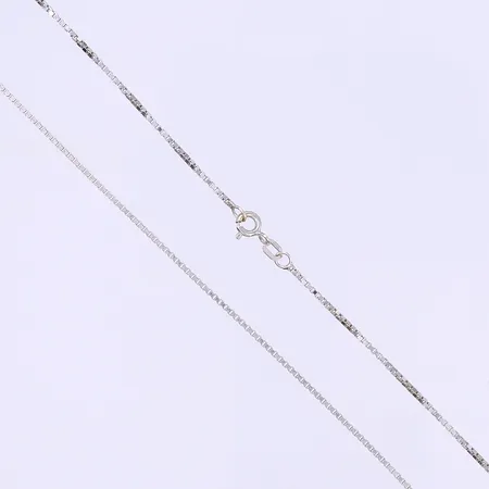 Halskedja Venezia längd 42 bredd 1mm vitguld 18K Vikt: 4,4 g