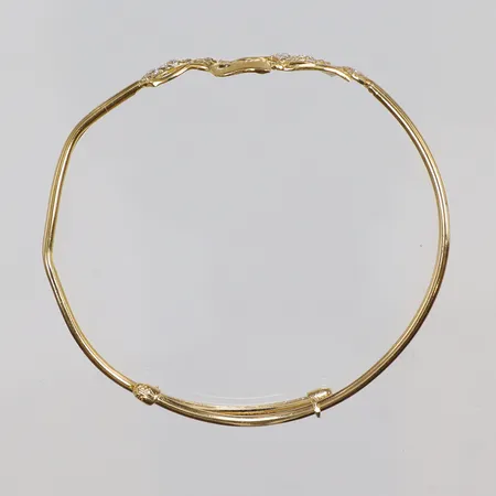 Armband med vita stenar, defekt 21K Vikt: 2,6 g